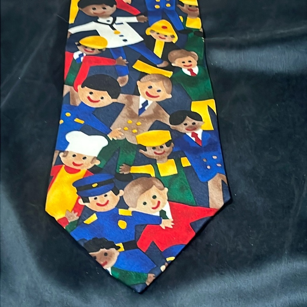 Save The Children Neck Tie “Dads” (Sarah age 12) 100% silk ?‎ Father’s Day gift